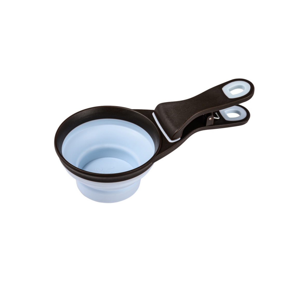 2 in 1 Silicone Measuring Cup with Food Bag Clip 473 ml, Blue