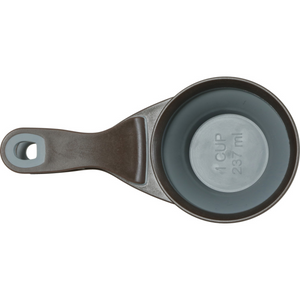2 in 1 Silicone Measuring Cup with Food Bag Clip 237 ml, Grey