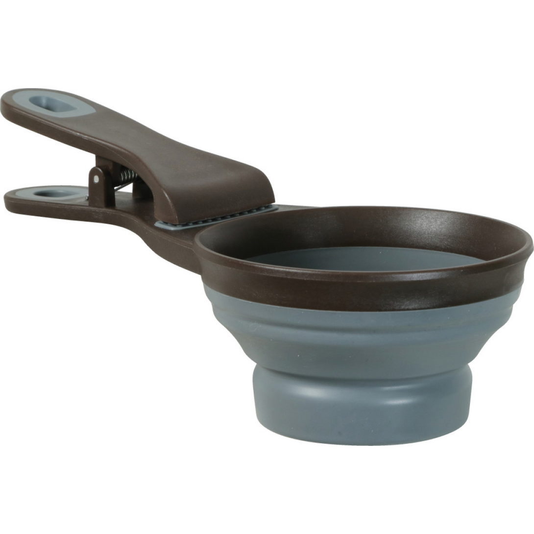 2 in 1 Silicone Measuring Cup with Food Bag Clip 237 ml, Grey