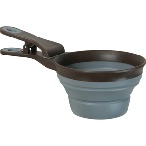 2 in 1 Silicone Measuring Cup with Food Bag Clip 473 ml, Grey