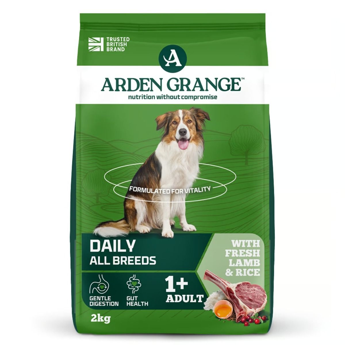 Arden Grange Daily All Breeds Adult Fresh Lamb & Rice Dry Dog Food - 12kg