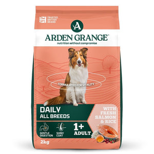 Arden Grange Daily All Breeds Adult Salmon & Rice Dry Dog Food - 2kg