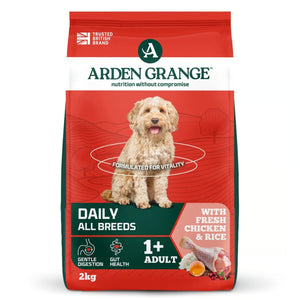 Arden Grange Daily All Breeds Adult Fresh Chicken & Rice Dry Dog Food - 2kg