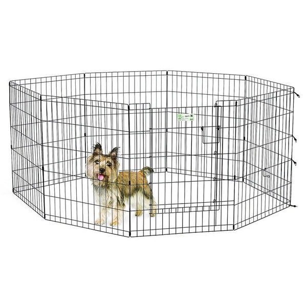 30″ Black Exercise Pen with Full MAX Lock Door - Shopivet.com
