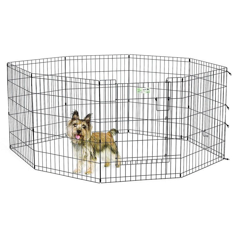 30″ Black Exercise Pen with Full MAX Lock Door - Shopivet.com