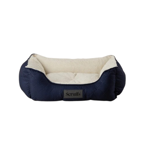 Scruffs Wilton Dog Box Bed - NAVY BLUE Medium