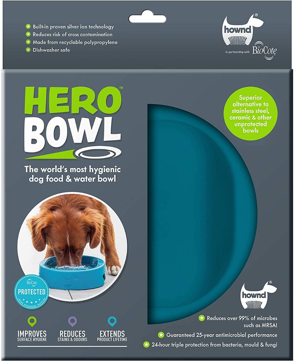Hownd Hero Dog Bowl - Blue Large