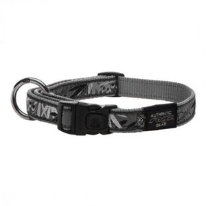 Rogz Silver Gecko Dog Collar - SILVER GECKO XL