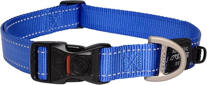 Rogz Utility Reflective Stitching Dog Collar - BLUE XX-Large