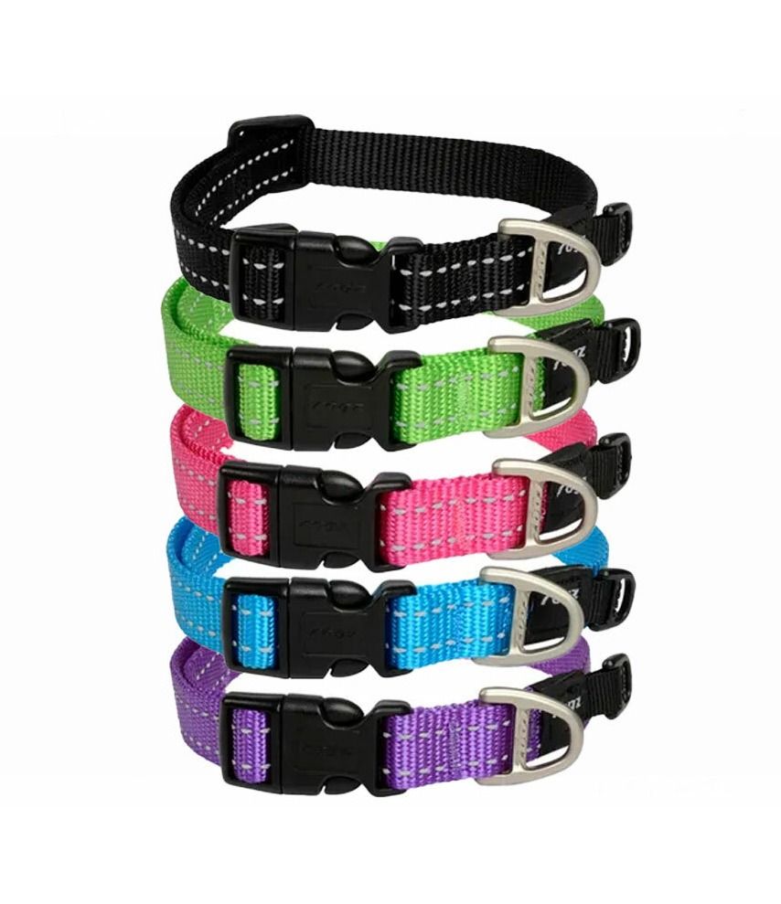 Rogz Utility Reflective Stitching Dog Collar - RED XX-Large