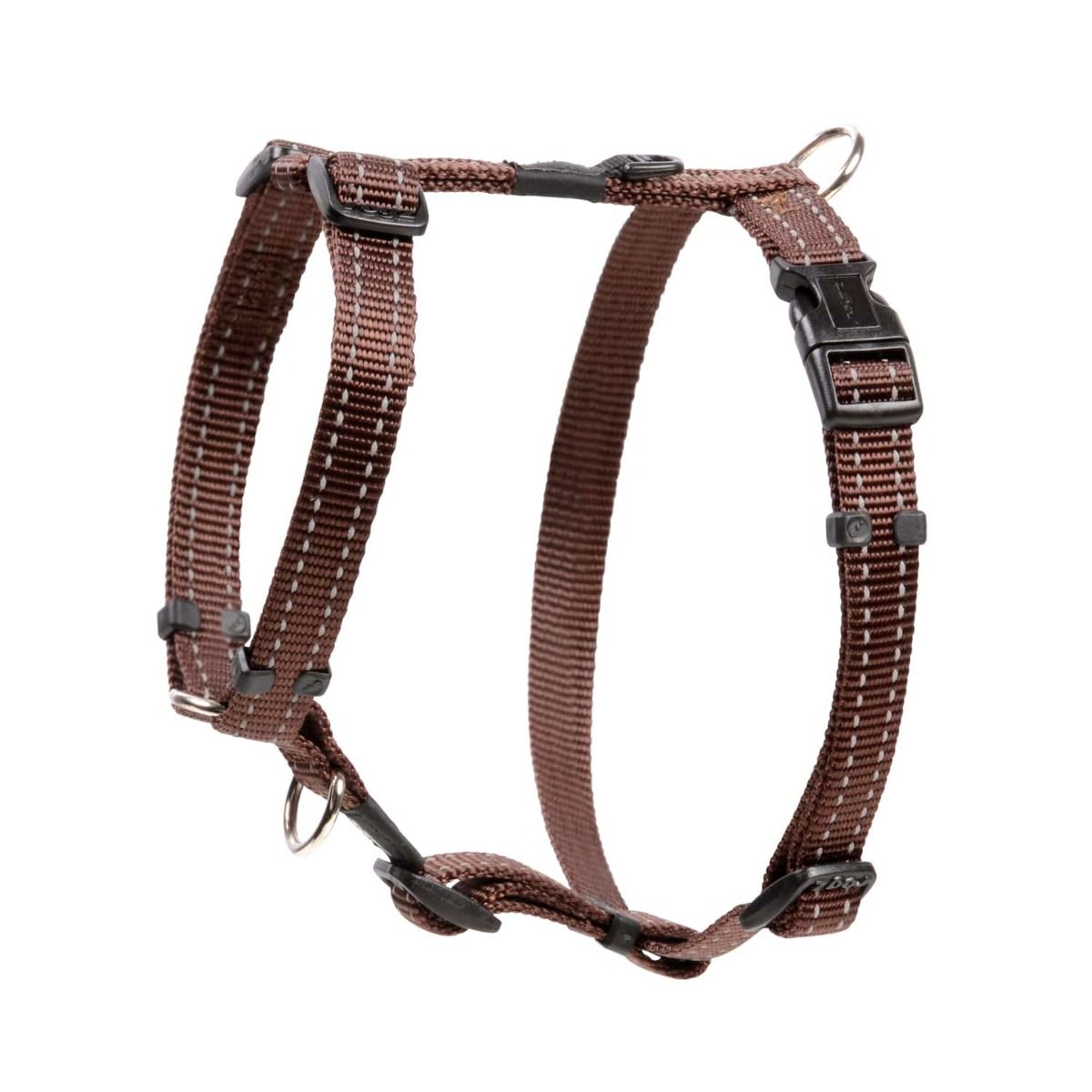 Rogz Utility Reflective Stitching Dog Harness - CHOCOLATE Small