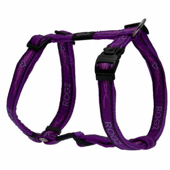 Rogz Purple Chrome Dog Harness - PURPLE CHROME Large