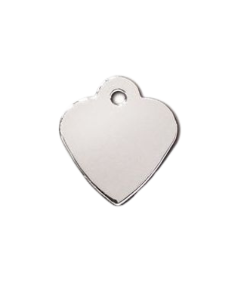 ID Tag Heart Small Brass  - GOLD