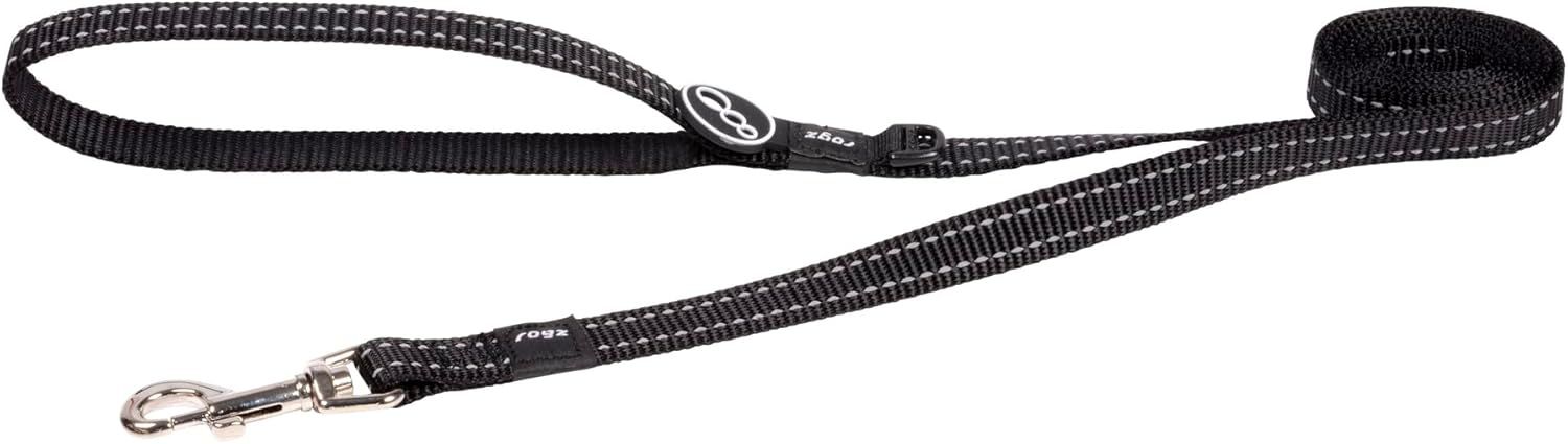 Rogz Utility Reflective Stitching Long Dog Leash - LIME L (1.8M/6)