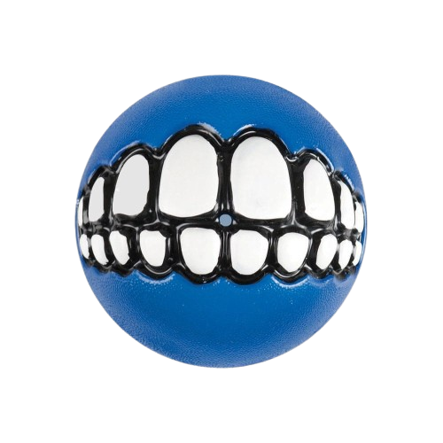 Rogz Grinz Ball Dog Toy - BLUE M
