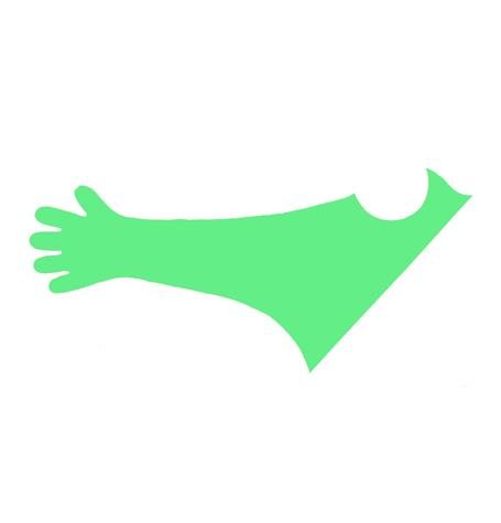 CURAVET SUPER SAFE C-NECK GLOVE, PE, GREEN 50/PACK