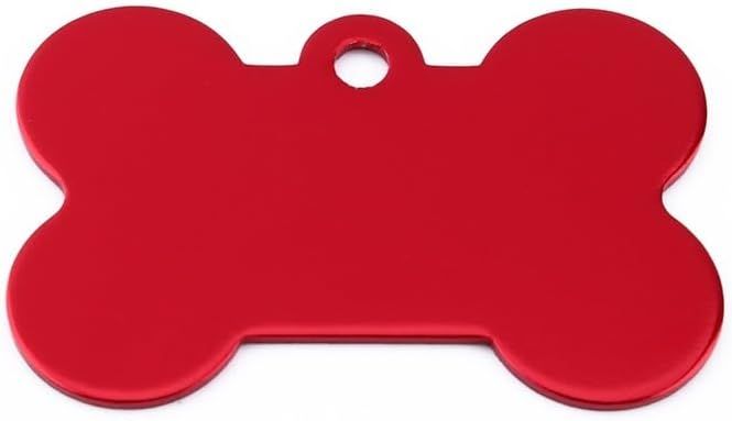 ID Tag Bone Small Anodized Aluminum - Red