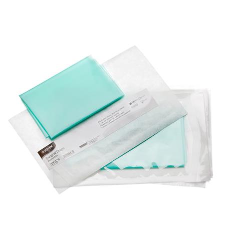 CURAVET SURGICAL DRAPE, PE, GREEN, 120 X 250 CM, STERILE,