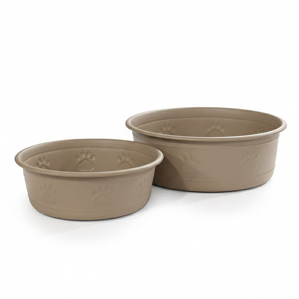 Premium Bowl Paw Embossed – Brown - 1800 ML