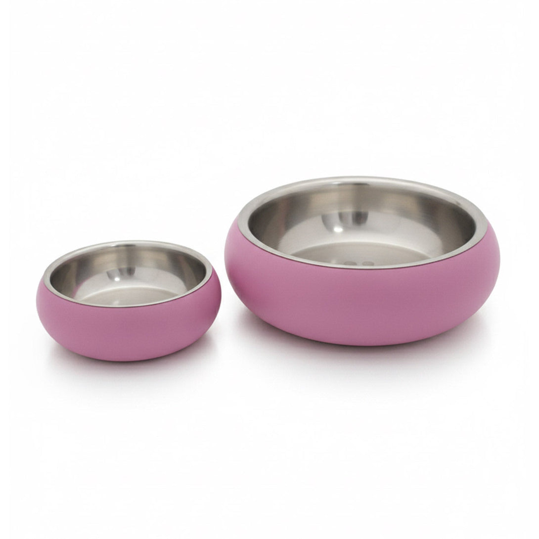 Double Wall Bowl Belly with Non-Slip Base - pink