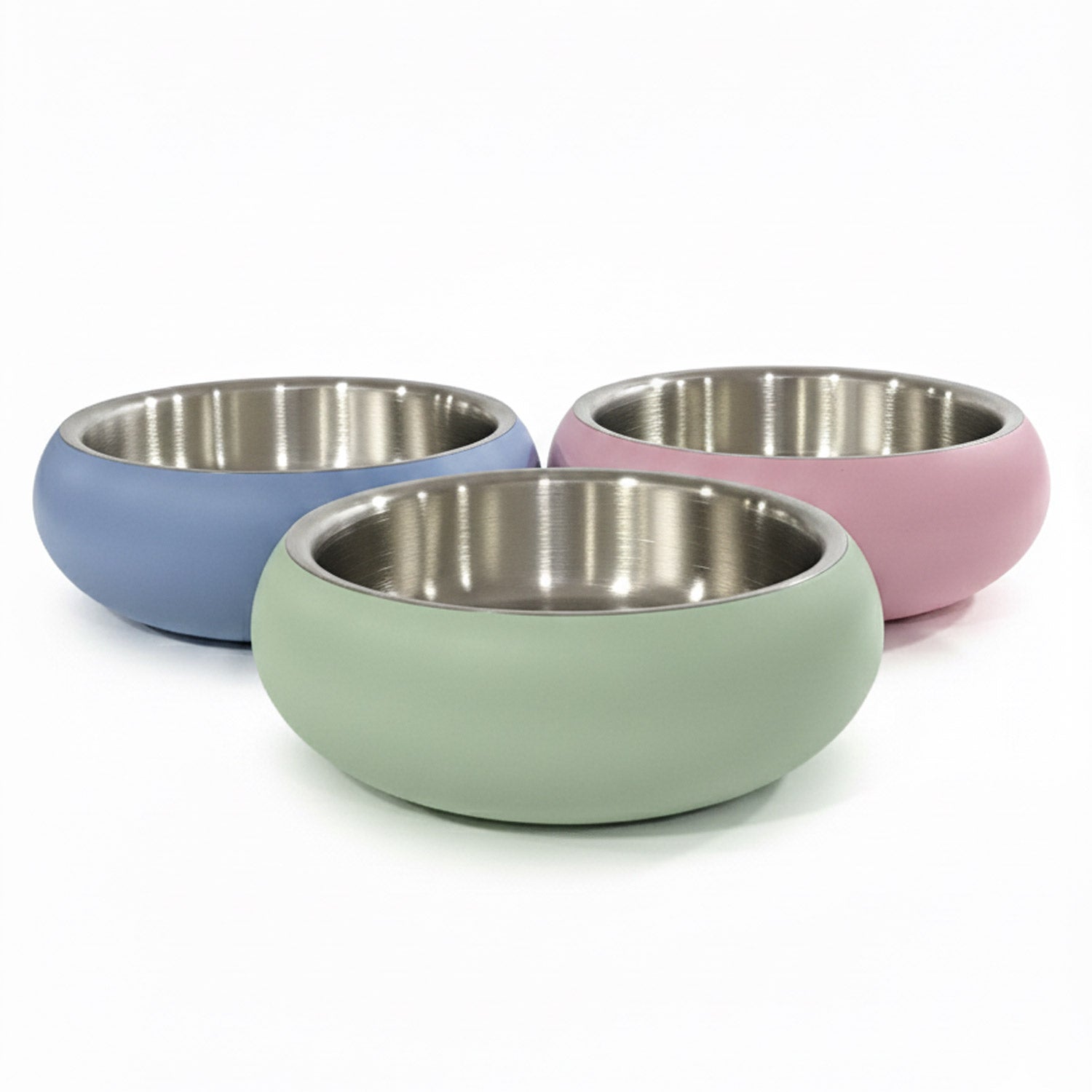 Double Wall Bowl Belly with Non-Slip Base – 1240 ml - pink