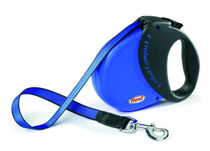 Flexi Comfort Compact Retractable Dog Leash - BLUE L