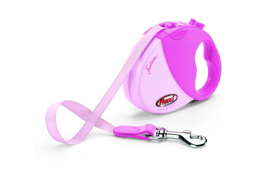 Flexi Funtime Retractable Dog Leash - PINK XS