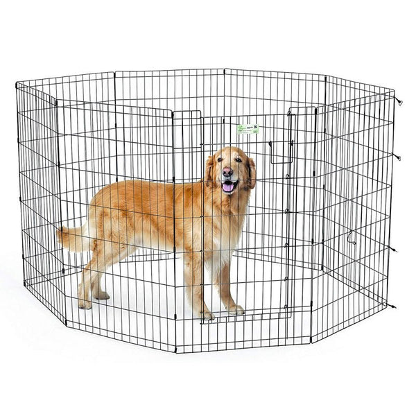 42″ Black Exercise Pen with Full MAX Lock Door - Shopivet.com