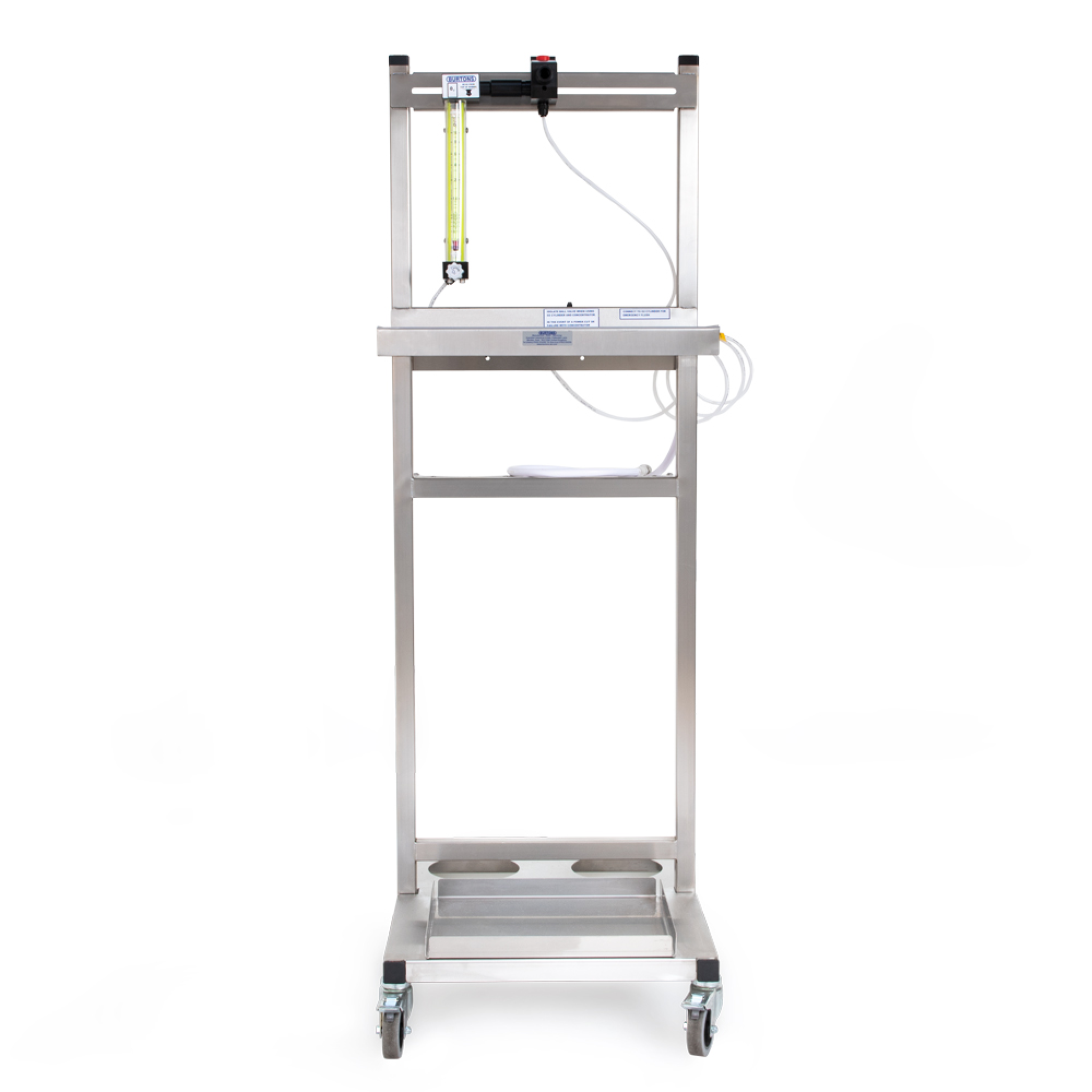 Adaptable Anaesthetic Machine Trolley - Stainless Steel Frame