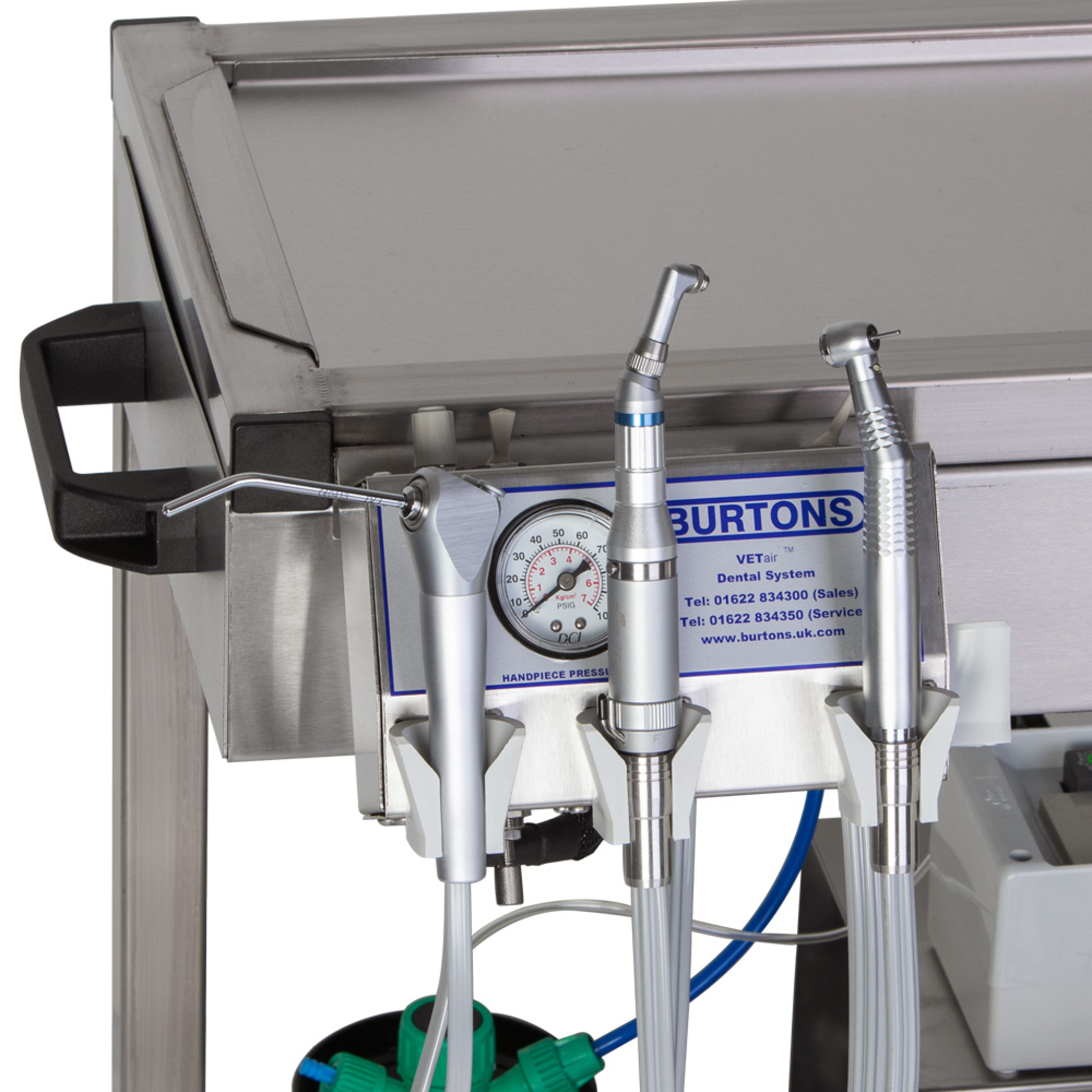 Burtons VETair Classic Stainless Steel Mobile Dental Unit Oil Free Compressor