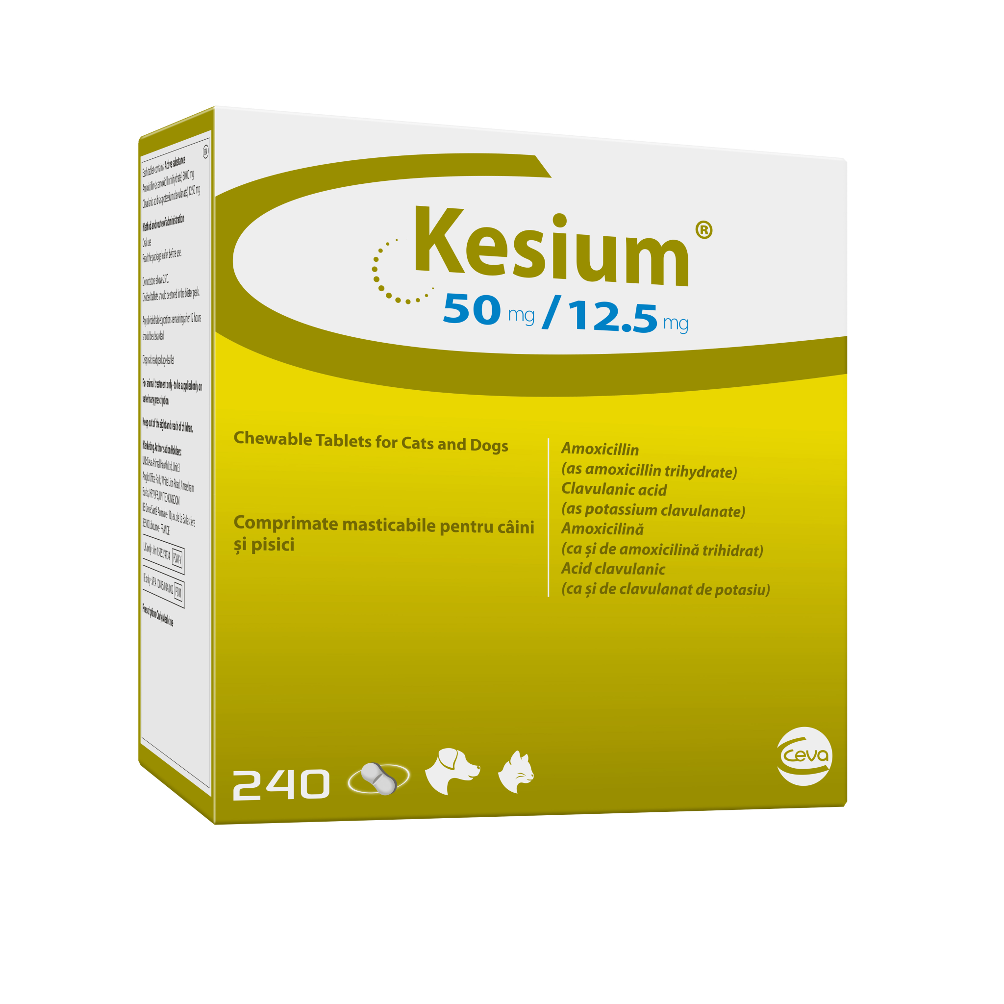 Kesium 50 mg/12.5 mg Chewable Tablets for Cats & Dogs, 240 Tabs