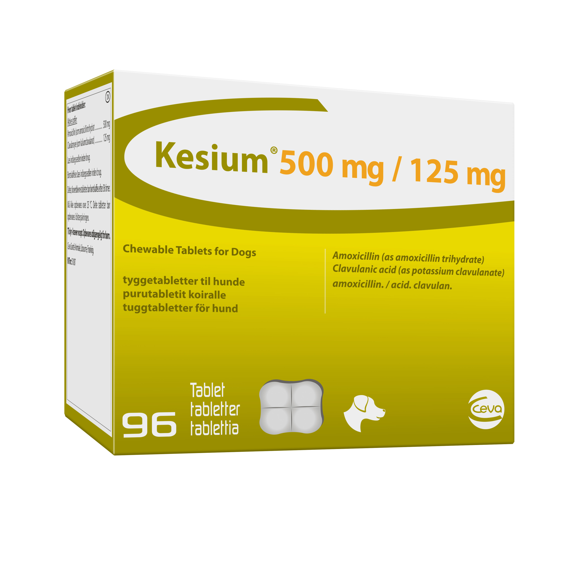 Kesium 500 mg/ 125mg Chewable Tablets for Dogs, 96 Tabs