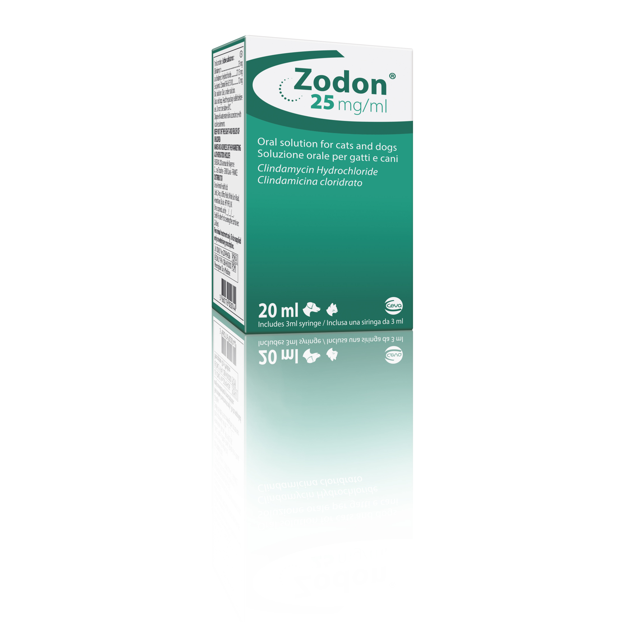 Zodon 25 mg /ml Oral Solution for Cats and Dogs, 20 ml