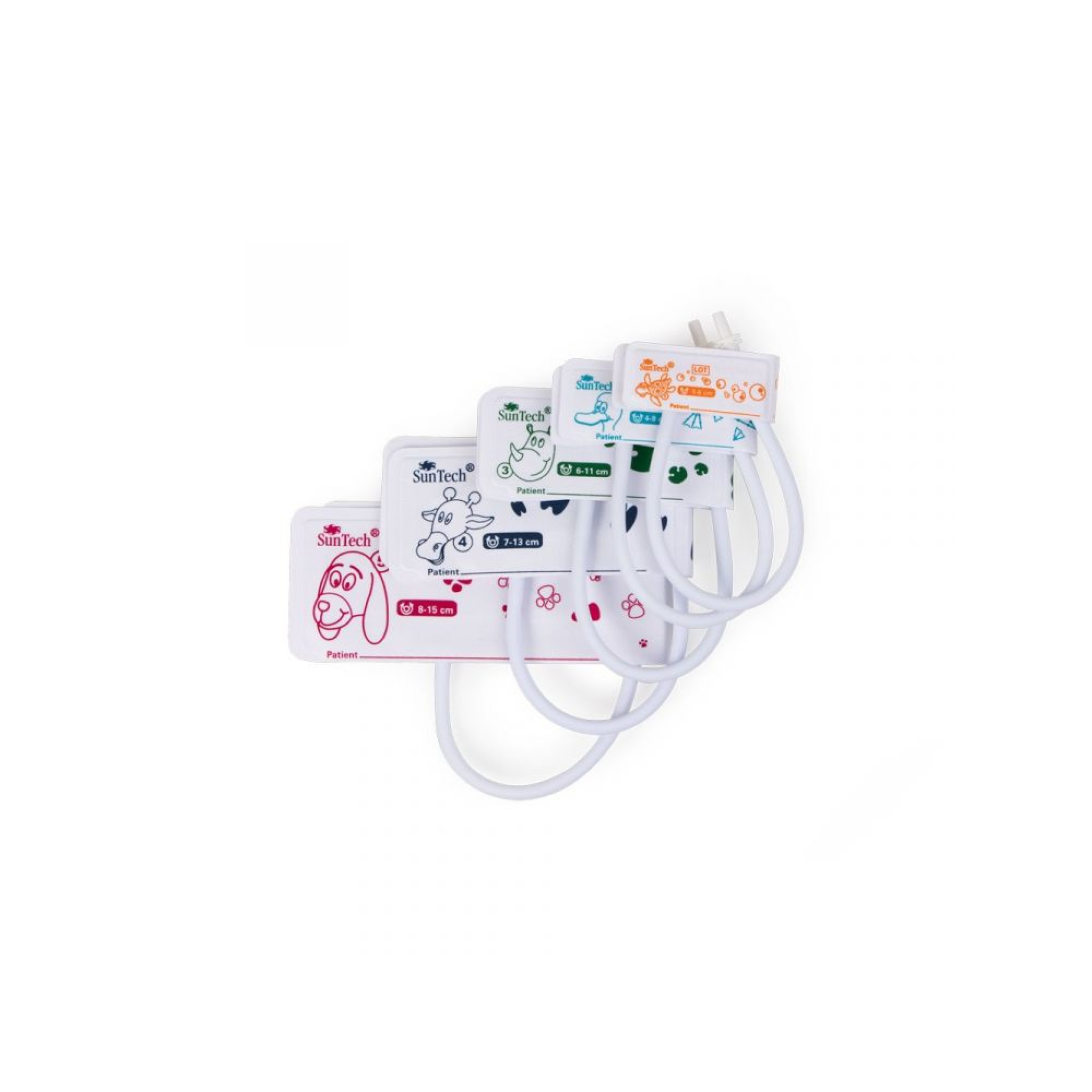 Set of 5 Veterinary Blood Pressure Cuffs
