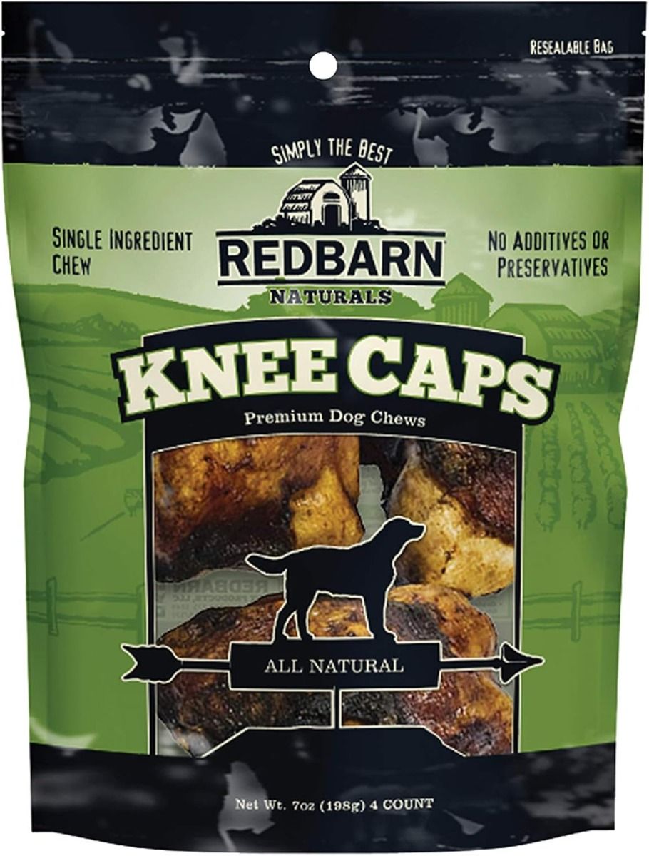 Redbarn Natural Knee Caps Bones Dog Treats 4pk -