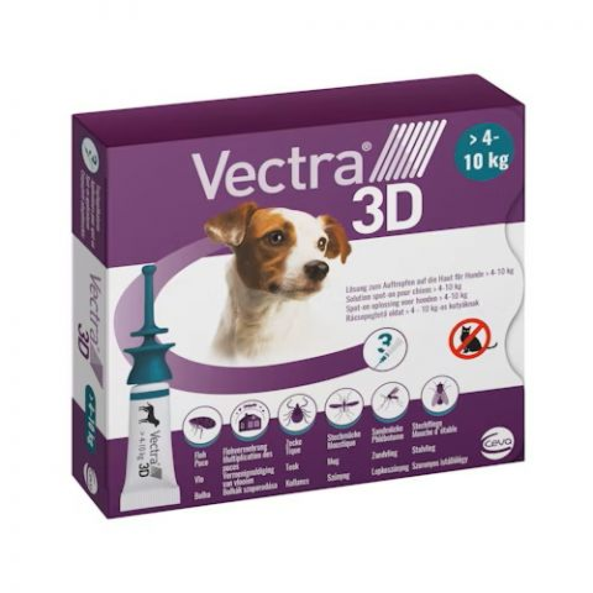 Vectra 3D Spot-on Solution for Dogs 4-10 kg