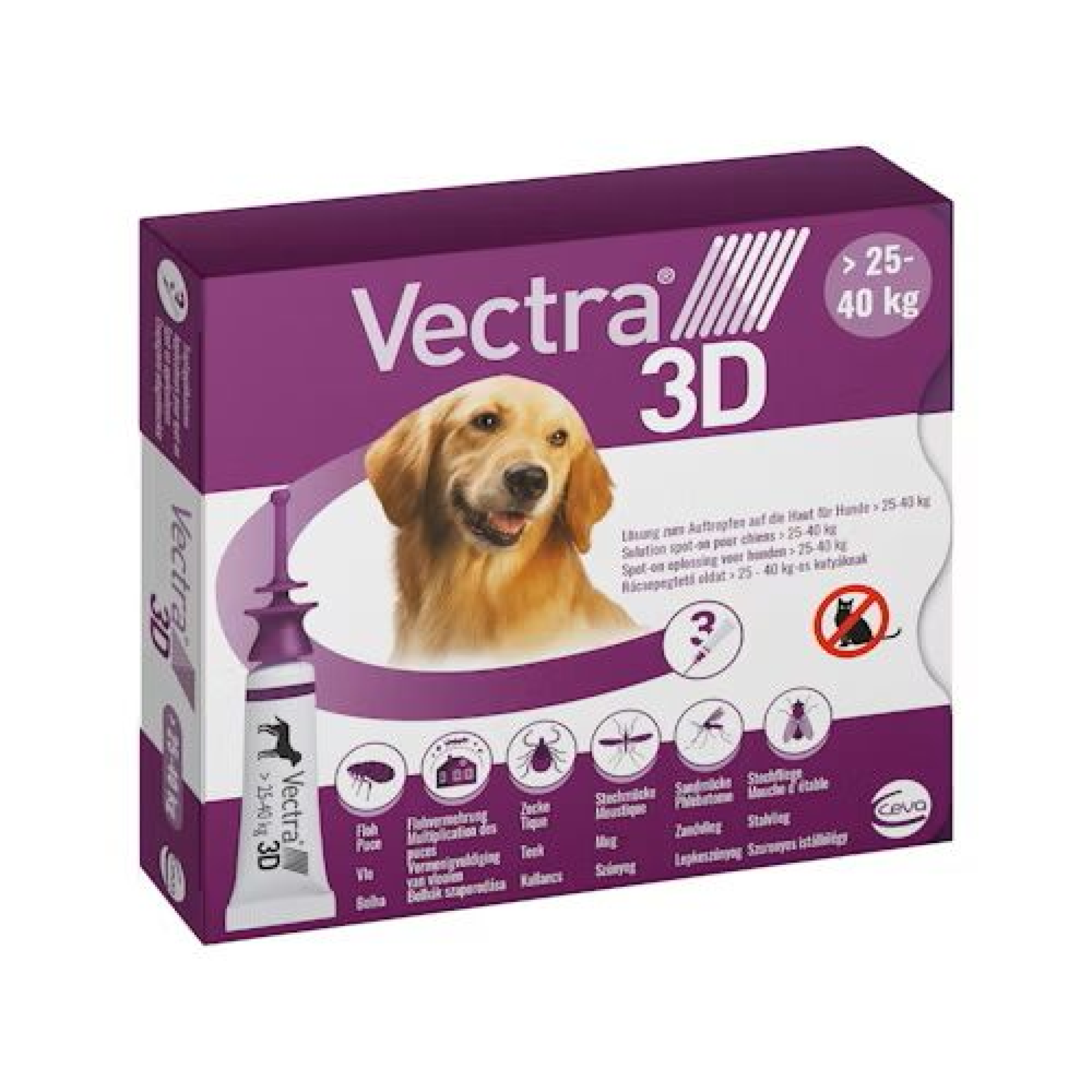 Vectra 3D Spot-on Solution for Dogs  25-40 kg
