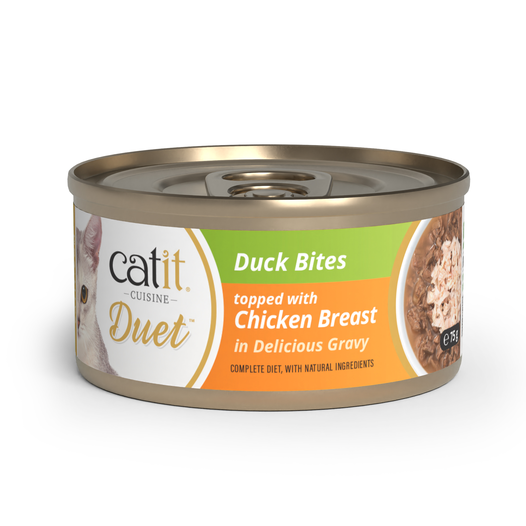 Catit Cuisine Duet, Duck with Chicken, 12 x 75 g
