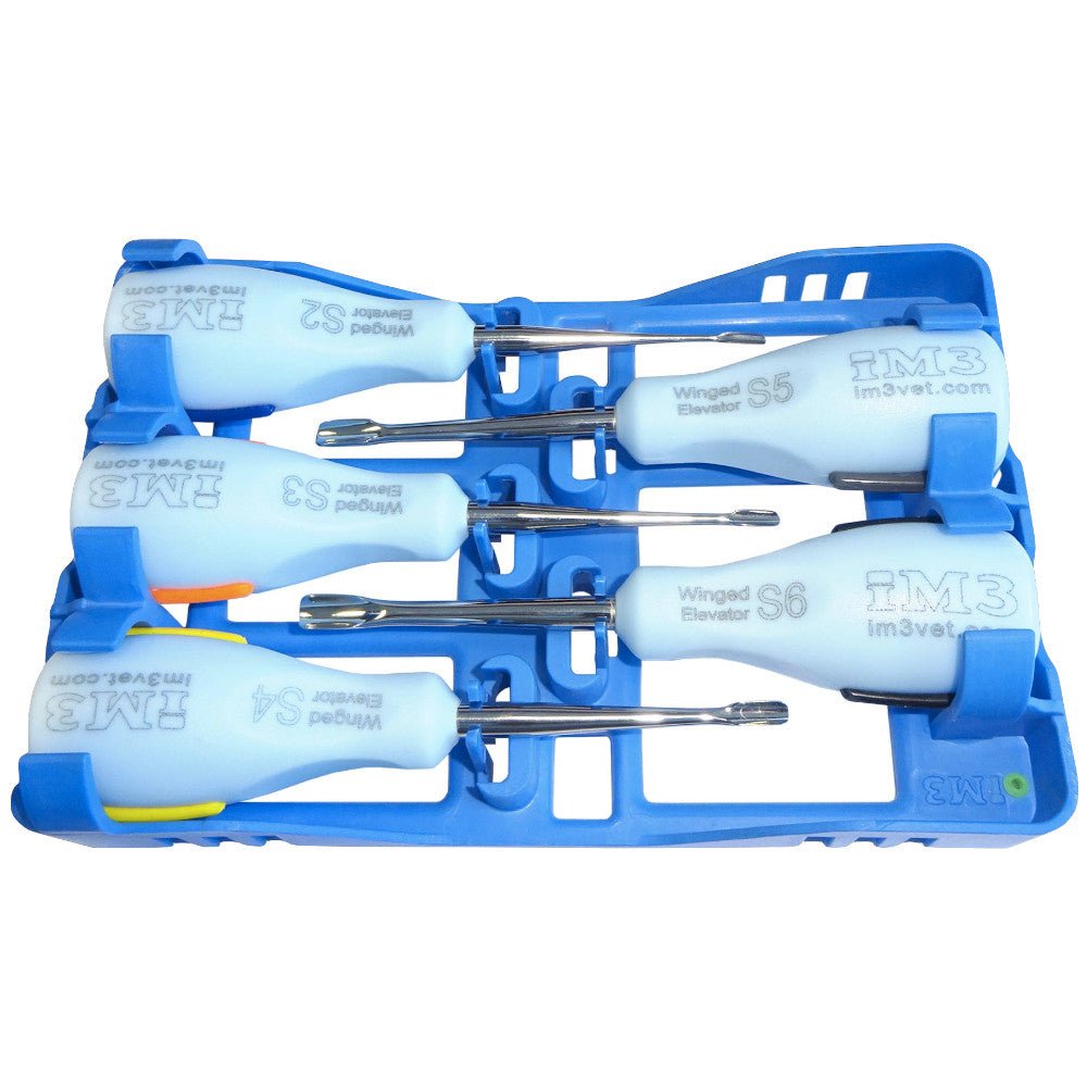 5 Piece Ergo Winged Elevator Set (Blue) - Shopivet.com