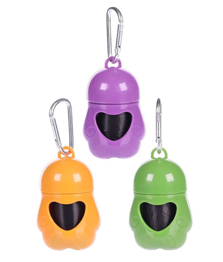 Flamingo Legga Dog Poop Bag Holder +Refills  - GREY