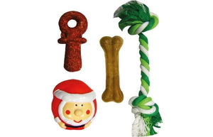 Flamingo Stocking Toy Mix Christmas Dog Snacks -