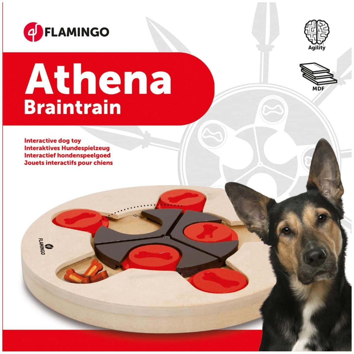 Flamingo Athena Brain Train Interactive Dog Toy  - 25CM