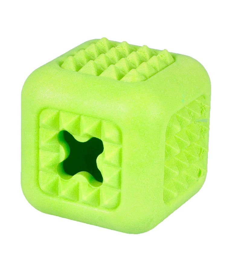 Flamingo Dina Cube Mint Scent Foam Dog Toy - GREEN