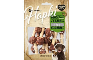 Flamingo Hapki Lamb+Rice Dumbbell Dog Treats 150g - 150g