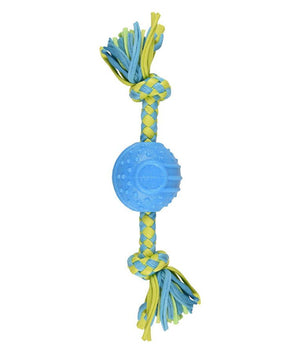 Flamingo Spector Ball with Knots Dog Toy -