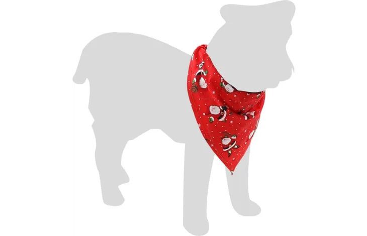 Flamingo Mik Red Christmas Dog Bandana - Red
