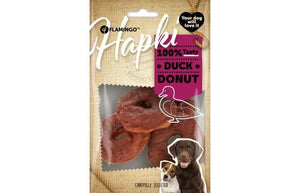 Flamingo Hapki Duck Donut Dog Treats 4pcs 95g - 95g