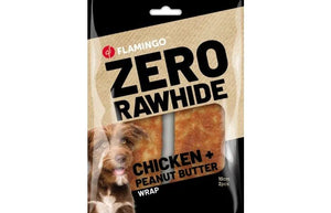 Flamingo Chicken&Peanut Butter Wrap Dog Treat 120g - 120g