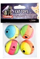 Flamingo Small Balls Cat Toy 4pcs - OS