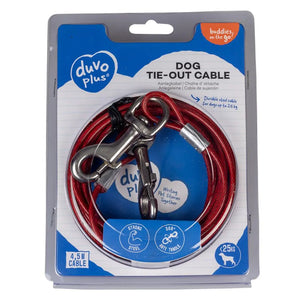 Duvo Dog Tie out Cable Lightweight Red 4.5m[Length - 4.5m]